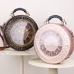 Popular Retro Western Korean Temperament Handbag Creative Big Clock Watch Lady Bag Fashion Personality Design Sense Bag