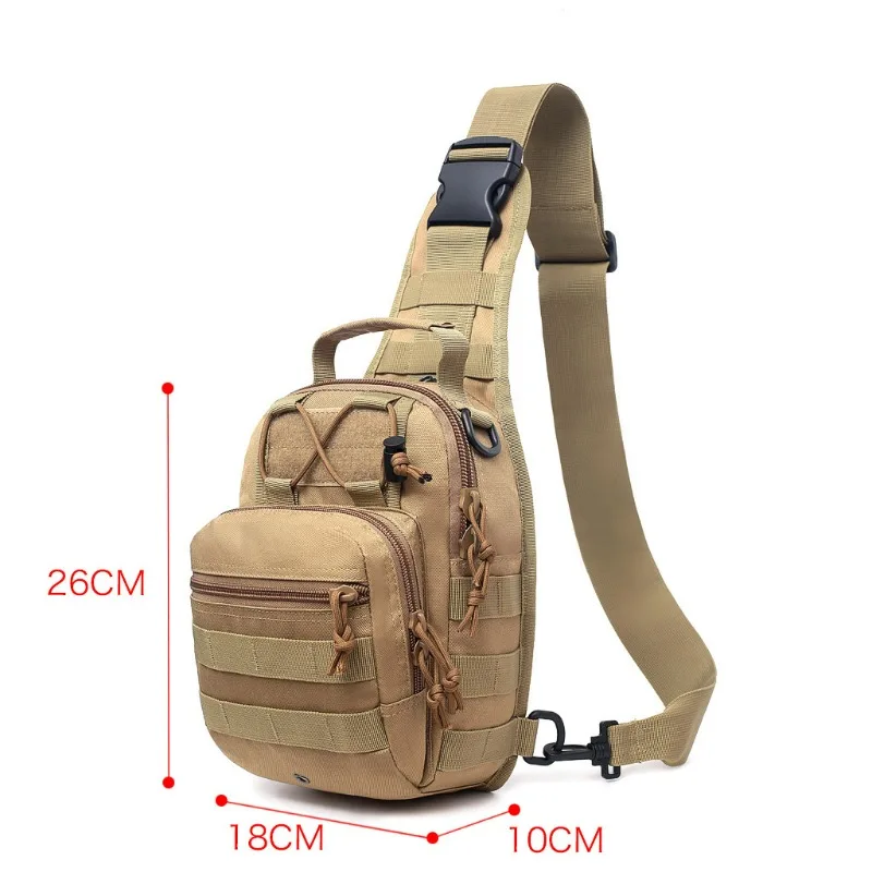 Chest Pack, Men's Crossbody Shoulder Bag with MOLLE System, Compact EDC Pouch