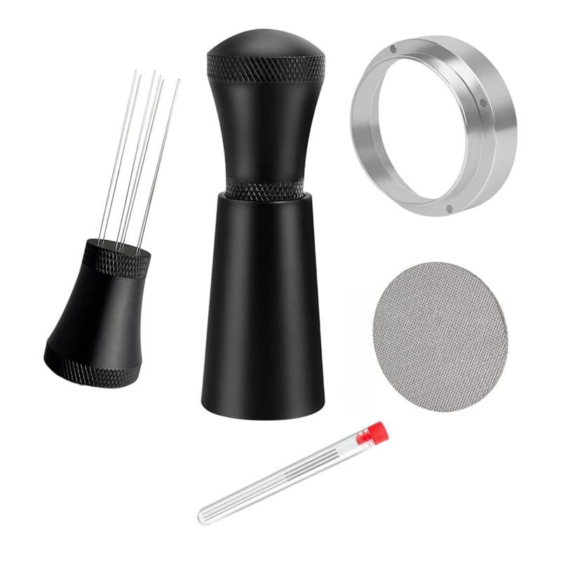 51MM Espresso Accessories,WDT Tool Espresso Coffee Stirrer,Dosing Funnel And Puck Screen Set,Espresso Distribution Tool