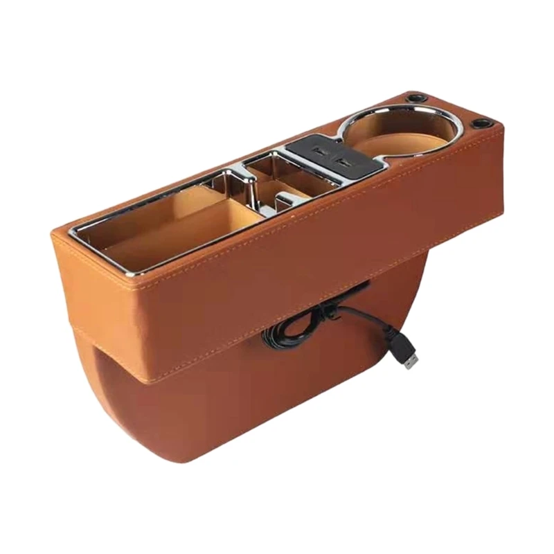Sturdy Leather Driver Section Automobile Management System Providing Convenient Power Supply Feature