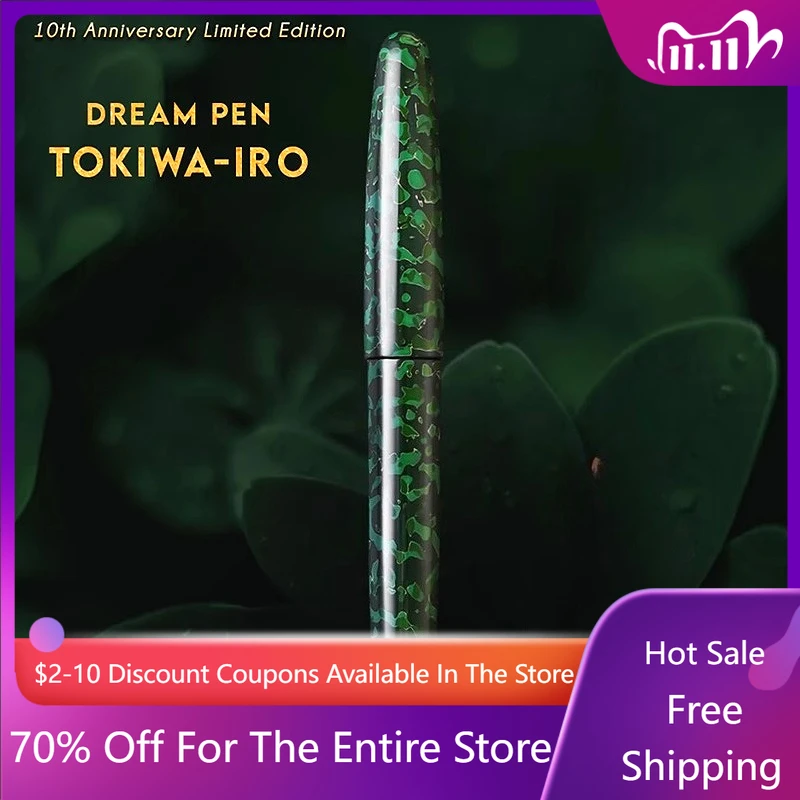 

New WANCHER Luxury Hard Rubber Fountain Pen JOWO F 0.5MM Nib Ink Pens Unpainted Cherry Blossom Stationery Suppliers Pen King