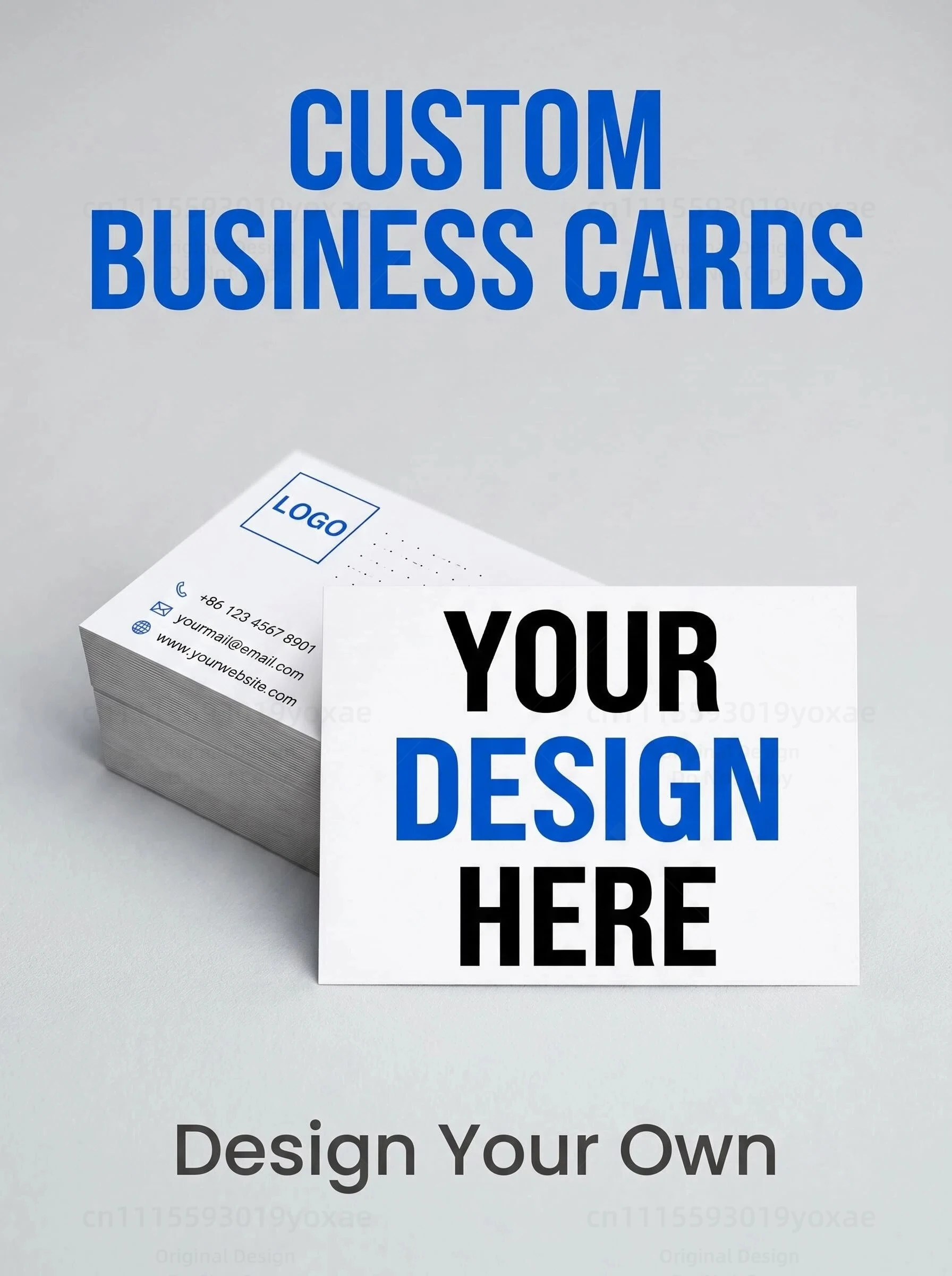 Personalized Business Cards 50-1000PCS Double Sided Custom Printing Full Color 300GSM Matte Card Stock for Business