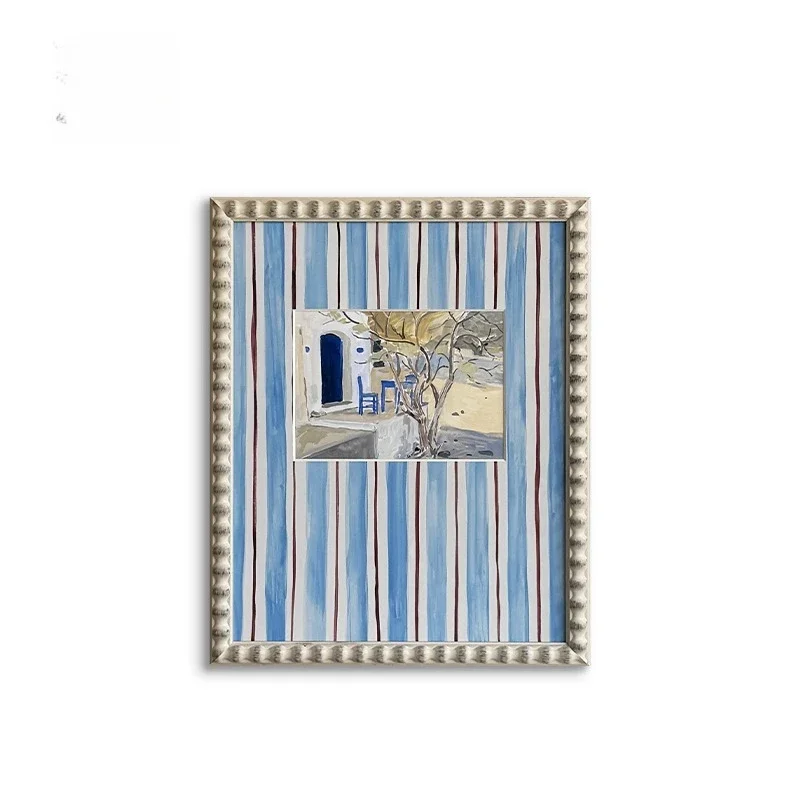 Lazy afternoon striped modern dopamine medieval decorative painting