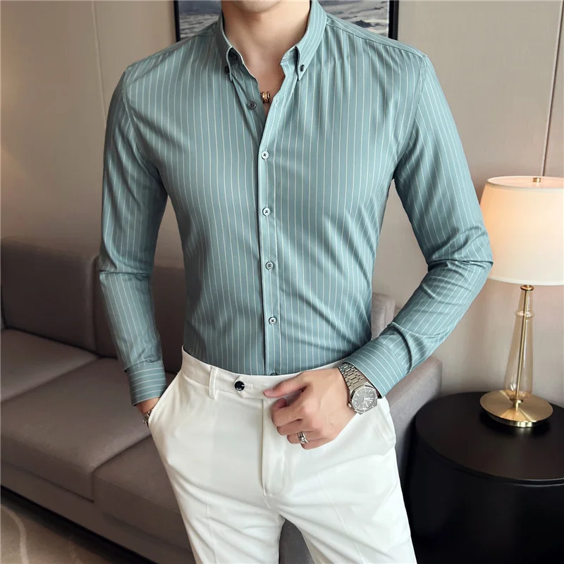 Large Size 3XL 4XL Men's Leisure Casual Shirt for Male Long Sleeve High Quality Soft Comfort Slim Fit Man Dress Shirts S-4XL