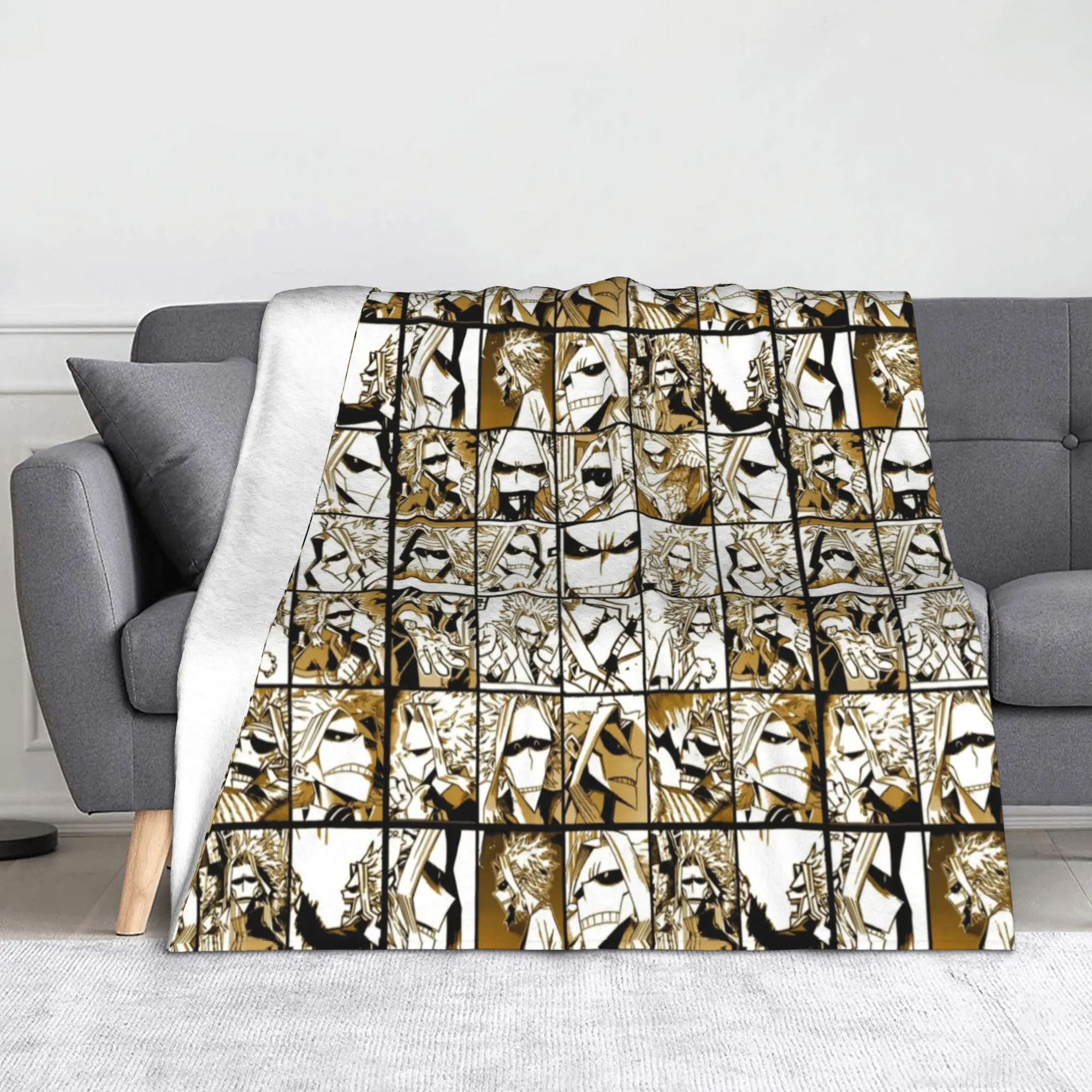 

All Might Skinny My Hero Academia, коллажные одеяла, фланелевые осенне-зимние портативные мягкие одеяла для кровати, дивана, покрывала