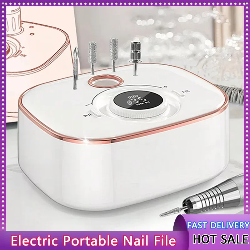 

35000 об/мин набор шлифовальных машин для ногтей, мельница для маникюра со светодиодным дисплеем, малошумная электрическая маникюрная дрель, аксессуары и инструменты для ногтей