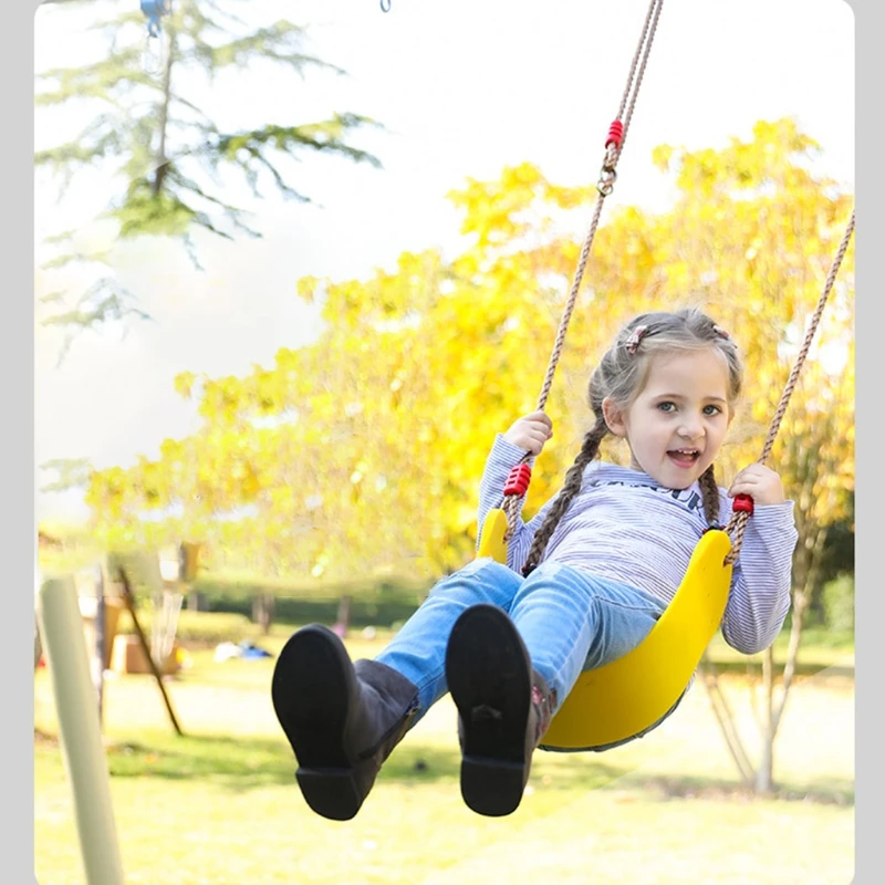 Rope Swing Seat With Rope & Mounting Rings Kids Baby Kids Toddler Plastic Swing Outdoor Indoor Swings Set Accessories