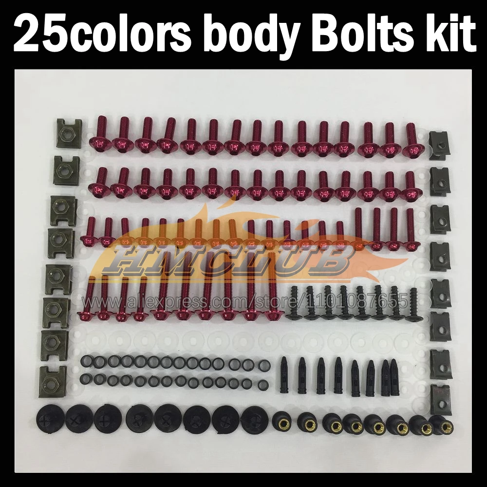 268ps Full Screws Kit Body bolt For MV Agusta F4 R312 750S 1000 R 750 1000R 312 1078 MA 05 06 2005 2006 Fairing bolts screw NutS