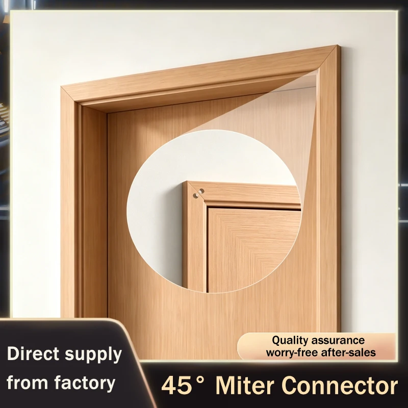 Hidden 45 Degree Miter Corner Fastenings Kit For Door Frame And Casing Invisible Pre-Embedded Adjustable Clamping Screws