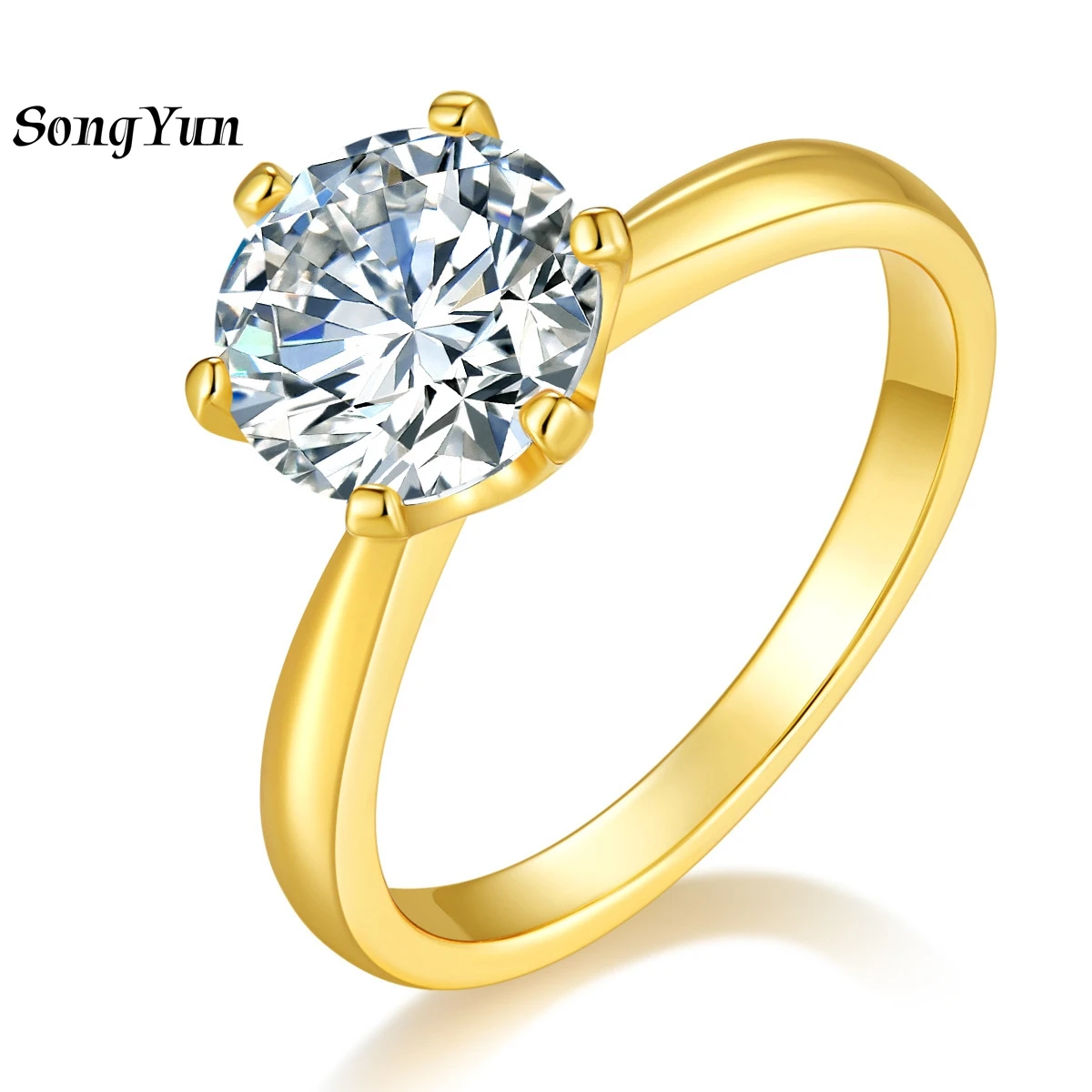 

SONGYUN Designer Jewelry 925 Sterling Silver Ring Moissanite Diamond Graduation Ring Women 18K Gold Plated SYT Patent Fine Rings
