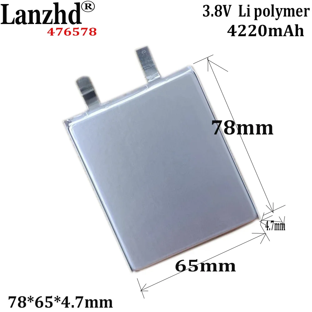 3.8v Polymer Lithium Battery 4220MAH High voltage 4.45V For Laptop Mobile Power Supply 476580 476578