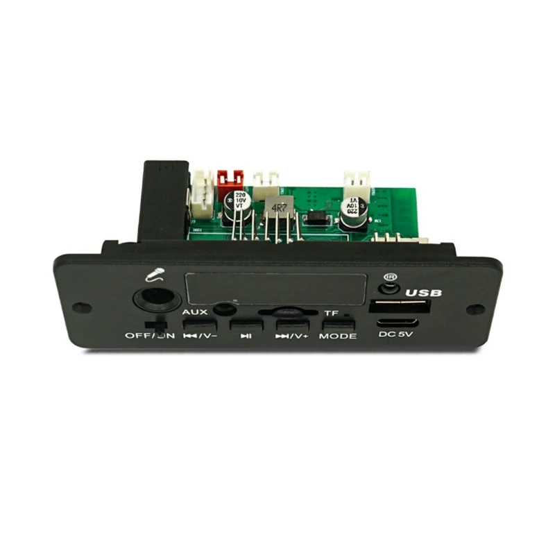 5V Bluetooth-compatible 5.0 MP3 Decoding Board Module Car USB MP3 Player Card Slot USB with LCD Display QXNF