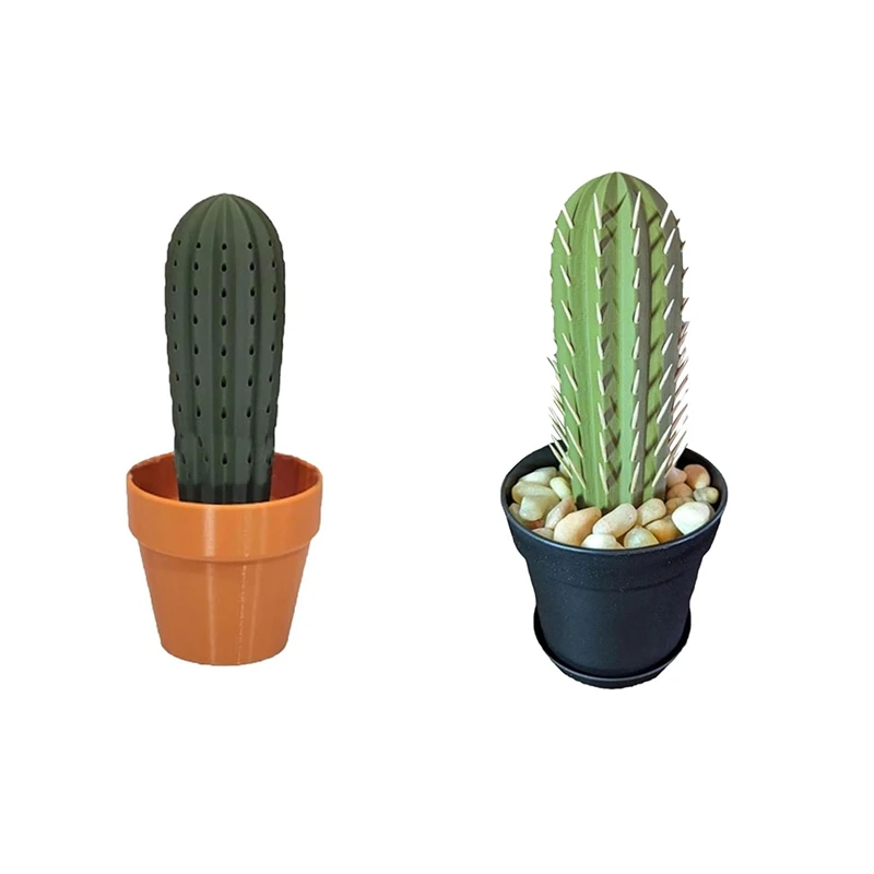 Cactus Toothpick Holder 3D Printed Cactus Toothpick Dispenser House Plant Toothpick Cactus Holder