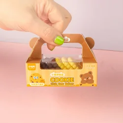 Gomme de série Biscuits Little Bear, dessin animé mignon, marijuana, cadeau d'école primaire, ensemble de palissade, fournitures pour étudiants