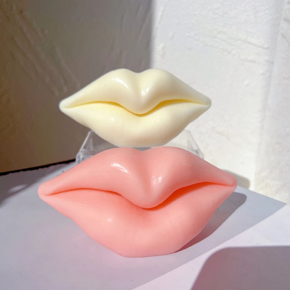 Lips Candles Silicone Mold Human Body Artistic Kiss Lip Mouth Silicone Candle Mold Facial Features Mouth Aroma Wax Mould