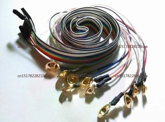 Gold Plated Disc Advanced EEG Electrode Wire for OpenBCI/ThinkGear and Other EEG Modules