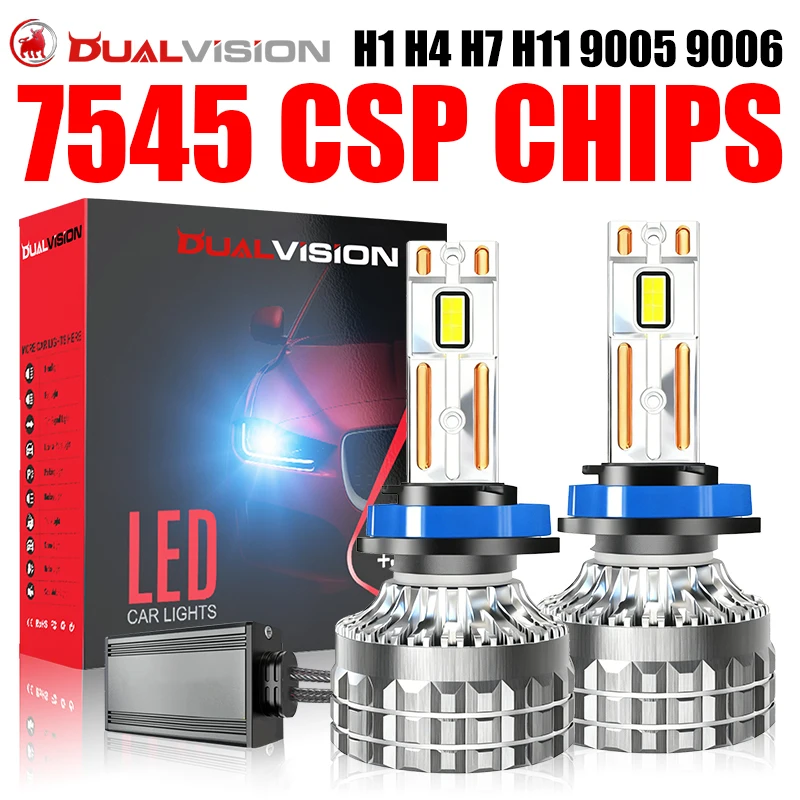 H4 H1 H7 LED Headlights K5C Canbus Car Light 7545 CSP H11 H8 H9 9005 9006 HB3 HB4 9012 HIR2 12V 6000K White Fog Lamp Copper Tube