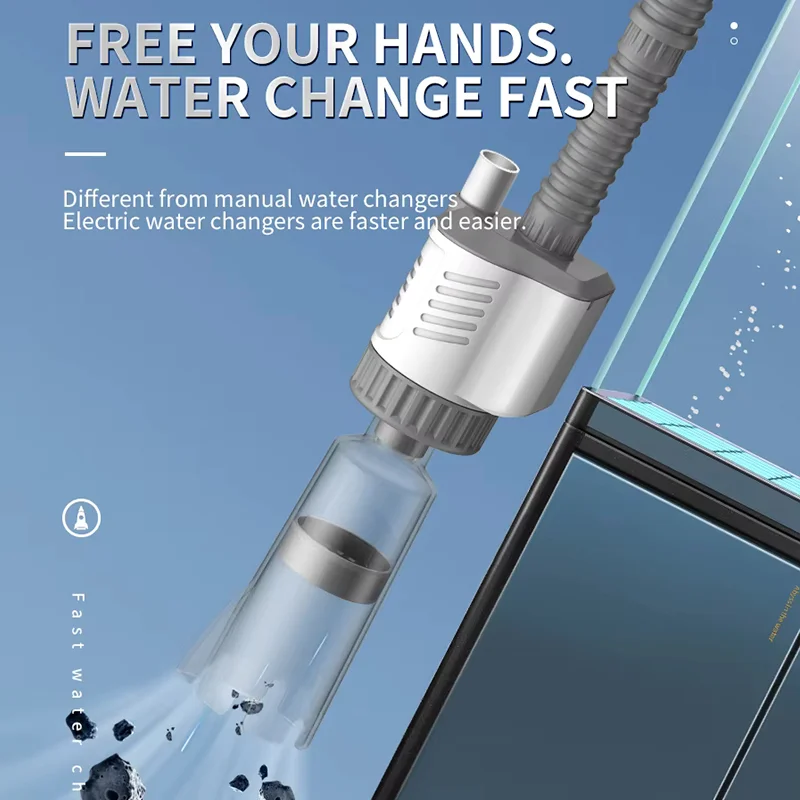 

220V Fish Tank Electric Feces Cleaning Tools 20W/30W Aquarium Water Change Pump Aquariums Silent Water Changer Gravel Cleaner