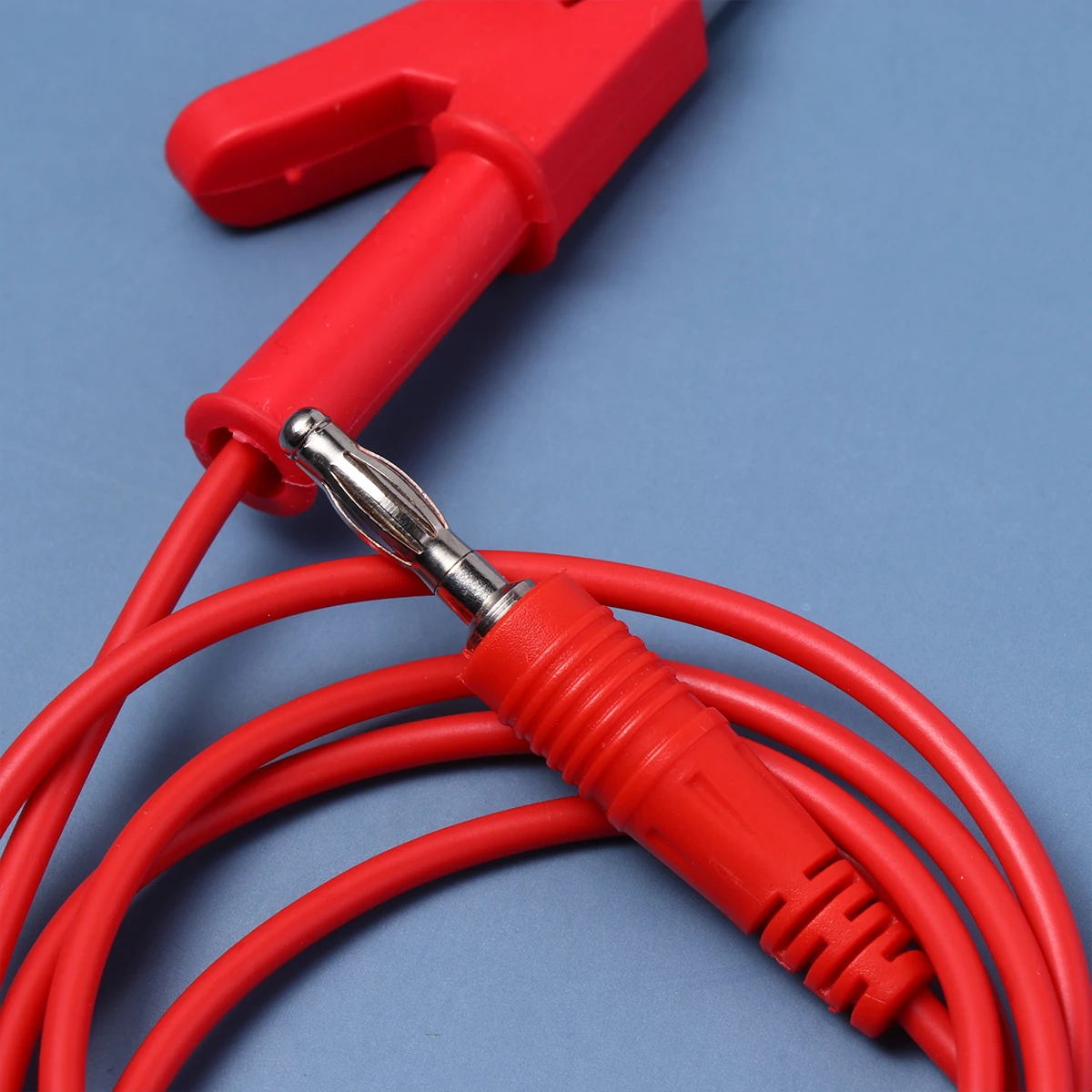 

2 Pcs Banana Plug Cable 18AWG 4mm 1M Black Clips Test Line Wire for Instruments Accessories Tools Testing Probe