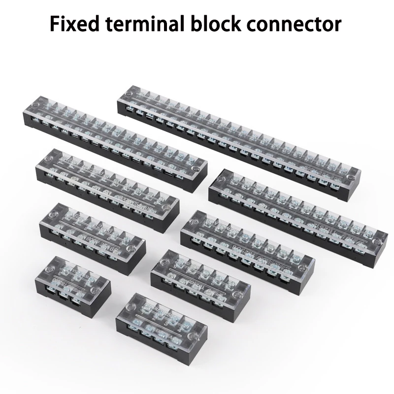 Dual Row Strip Screw Terminal Block Fixed Wiring Board wire connector TB-1503/TB-1506 15A TB-2503/TB2506 25A