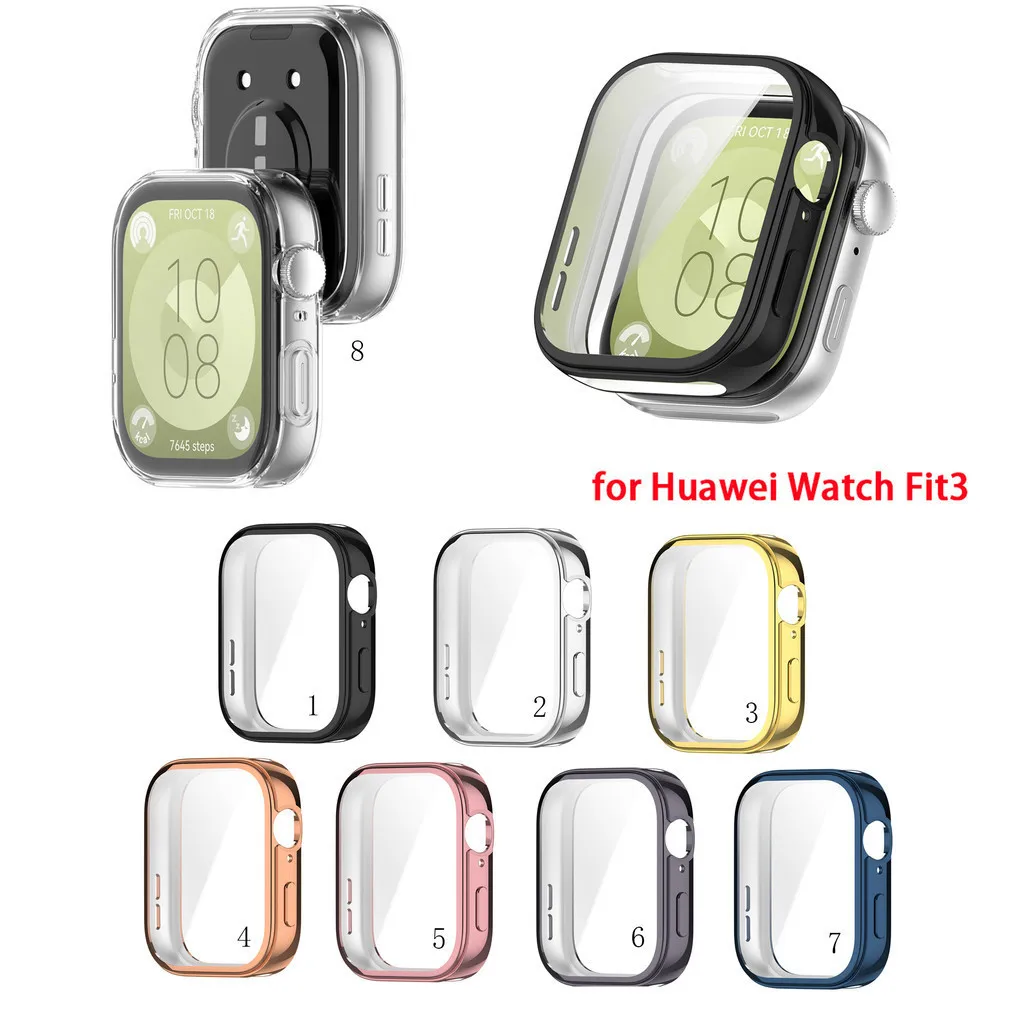 Тонкий мягкий чехол из ТПУ, защитная пленка для экрана для Huawei Watch Fit3, защитный бампер