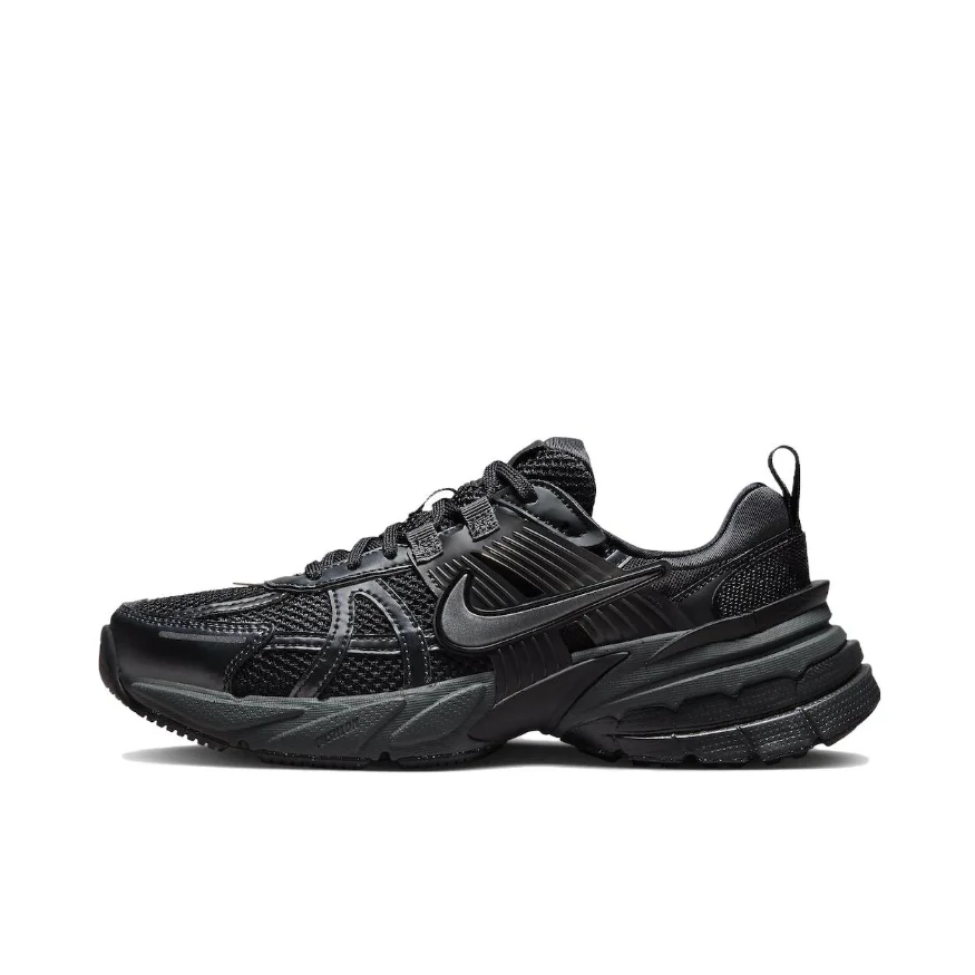 Nike Original V2K Fashion Low Top Casual Running Shoes Abrasion resistant Anti slip Men's and Women's Sneakers Black