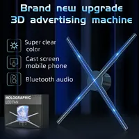 Hot Sales 3D Holographic Projector LED Fan Support Wifi Bluetooth Audio 3D Advertising Display Lights Hologram Projector Logo