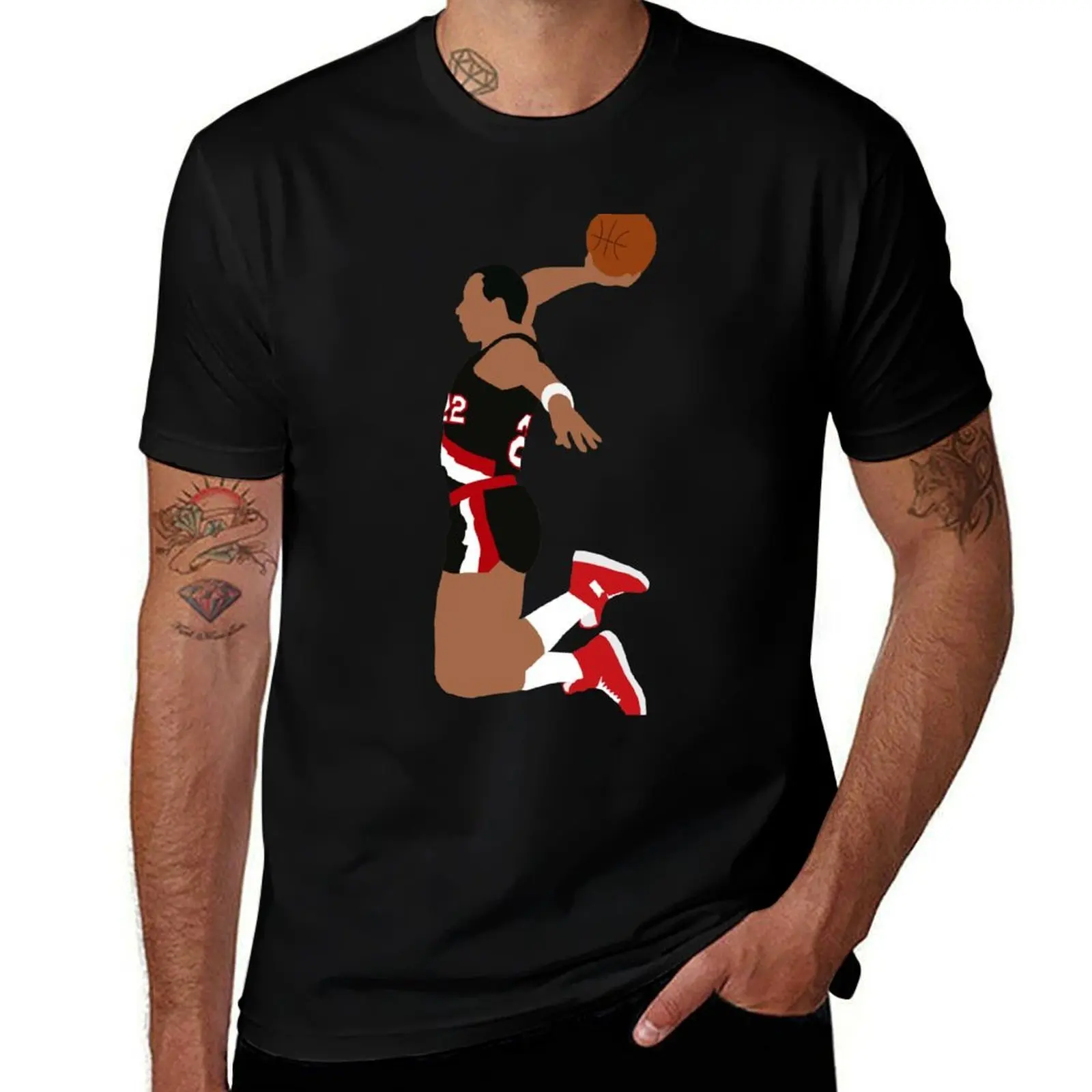 

Clyde Drexler Dunk T-Shirt t shirts for man pack white g man t shirts for men T-Shirt