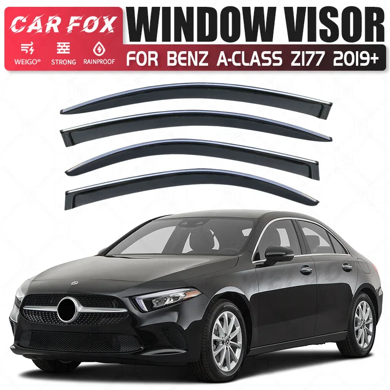 

For Benz A-Class Z177 Sedan 2019+ Car Window Visor Awning Shelters Windshield Side Window Rain Sun Shade Auto Accessories