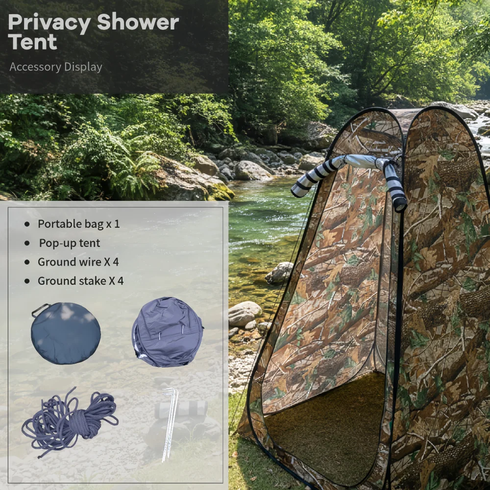 

Portable Pop-Up Privacy Tent Outdoor Shower Tent Foldable with Storage Bag Easy Setup for Beach Camping Ideal for Outdoor Use