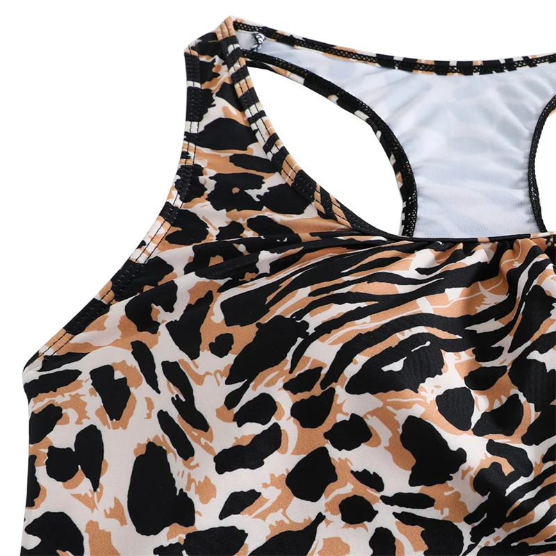 Conjunto tankini de banho feminino com shorts, cintura baixa, trajes de banho esportivos, parte inferior do biquíni, duas peças, controle de barriga, trajes de banho