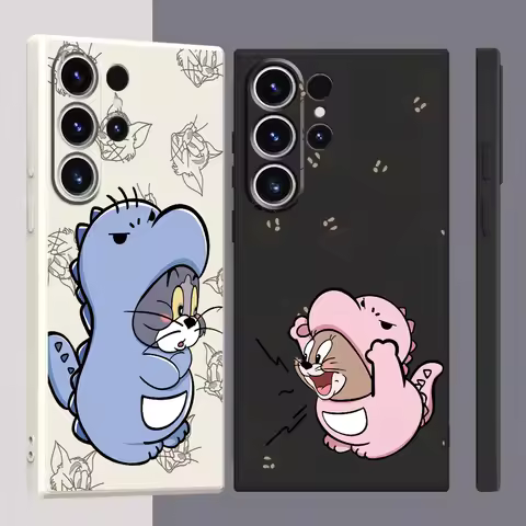 Cartoon Tom and Jerry Phone Case For Samsung Galaxy S25 Ultra S24 Ultra S23 FE S22 S20 Plus A50 A51 A54 A55 A71 A72 A73 Cover