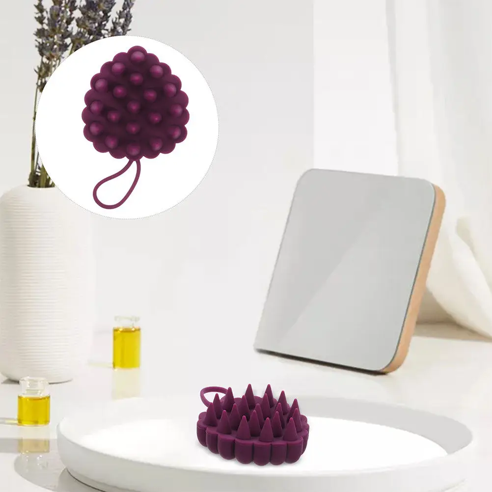 

Набор из 2 силиконовых массажных щеток для кожи головы: для мытья, отшелушивания, удаления перхоти, улучшения кровообращения, универсальное применение