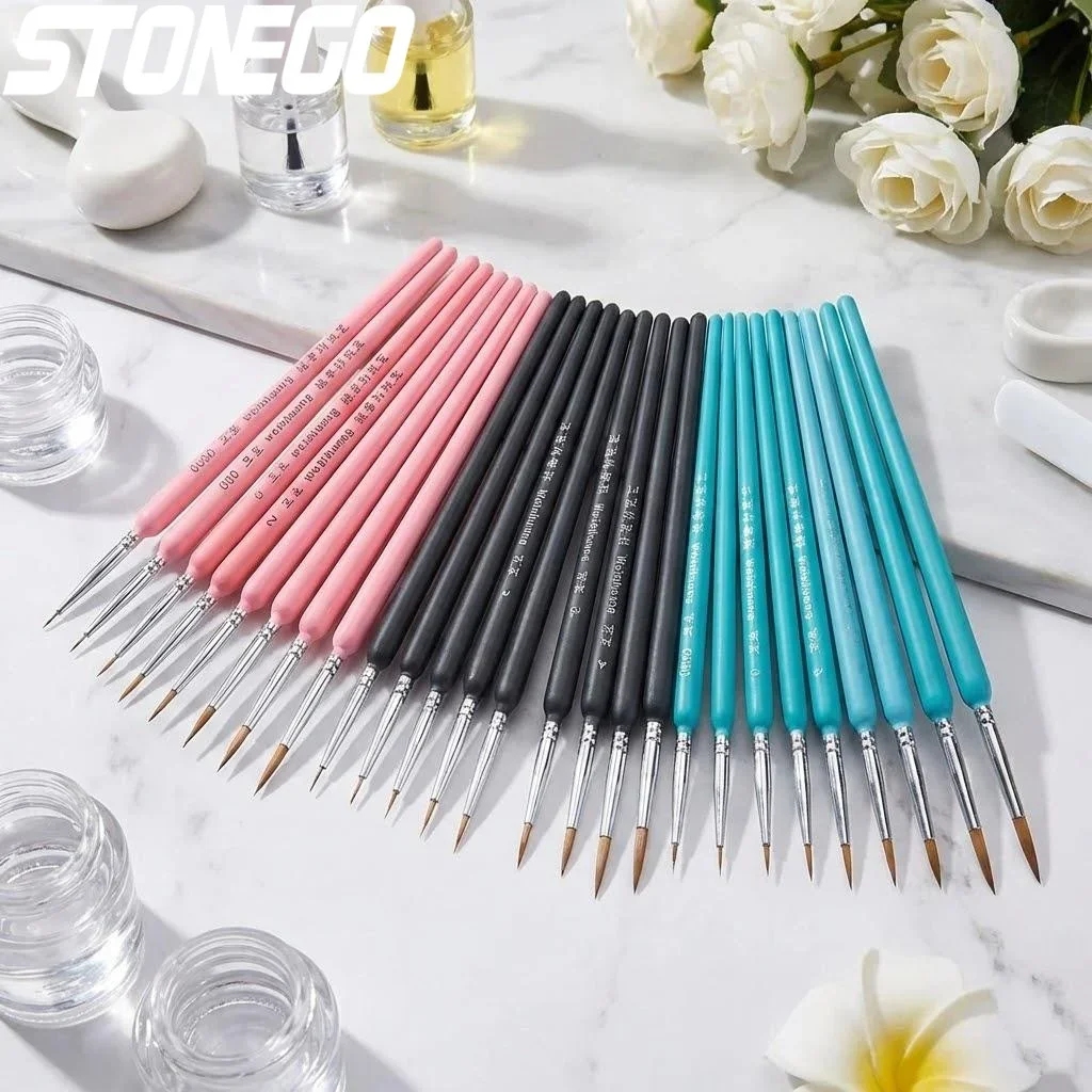 Miniature Hook Pen Watercolor Soft Hair Oil Painting Brushes Set for Hand Painting Gouache Acrylic Art