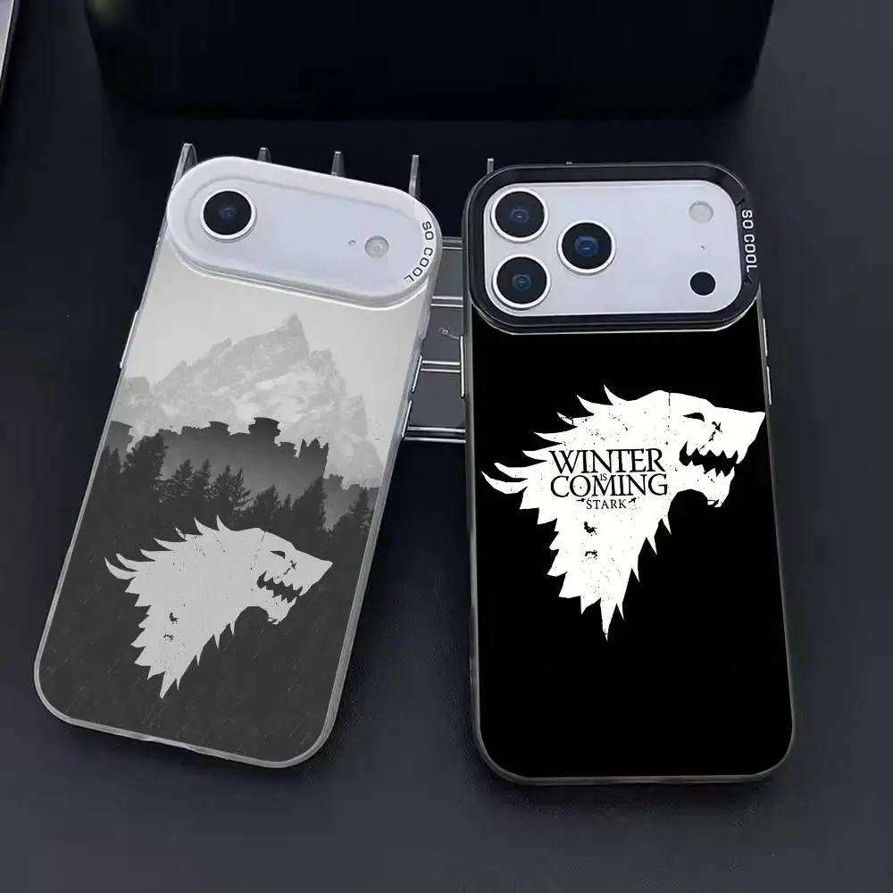 

W-Winter Coming S-Stark Phone Case For iPhone 17,16,15,14,13,12,11,Pro Max,Plus Candy Silver Cover