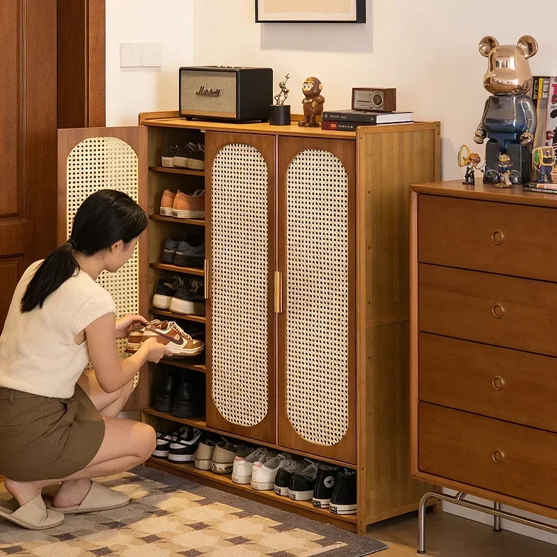 New model Shoe cabinet Home entrance Home storage cabinet Integrated against the wall Corridor Shoe rack