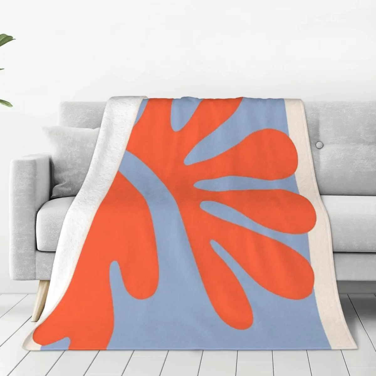 

Henri Matisse Flannel Blanket Quality Super Warm French Artist Orange Artwork Throw Blanket Winter Travel Bed Cute Bedspread