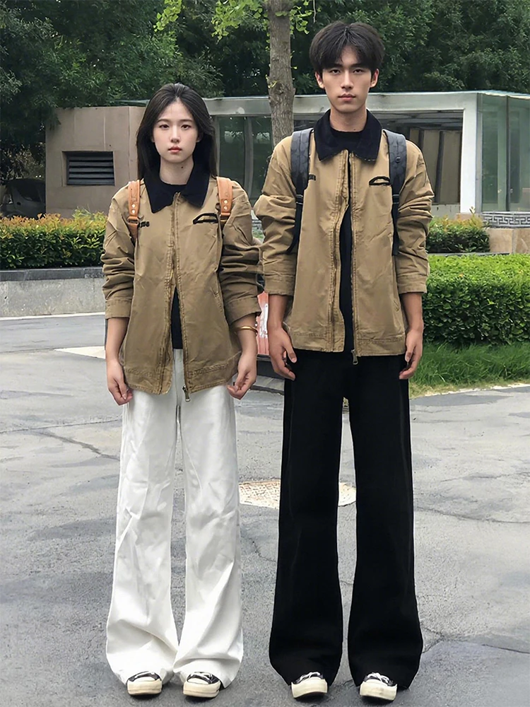 

Cleanfit Bla Knife Wide Leg Men's Jeans Couple OOTD Casual Wear Comfortable Stretch Denim Low Waist Zipper Fly