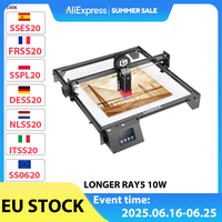 LONGER RAY5 10W Laser Engraver, 0.06x0.06mm Laser Spot, Touch Screen, Offline Carving, 32-Bit Chipset, WiFi Connection 400x400mm
