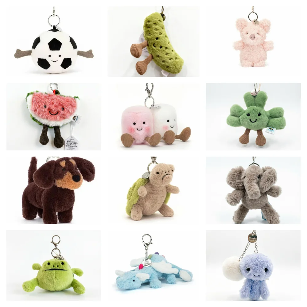 Peluche de Muffin, Mini Charm de Cereza, Peluche de Medusa, Sandía, Girasol, Charm para Bolso de Pepinillo Ácido JC