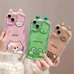 3D Ear Cute Animals Bear New Case For Samsung Galaxy A16 A06 A35 A55 A25 A05s A15 A54 A34 A24 A14 A13 A73 A53 A33 4G 5G Cover
