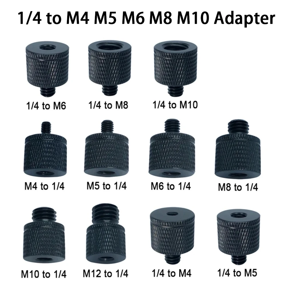 1/4 Inch to M4 M5 M6 M8 M10 Male‑Female Conversion Screw Adapter Projector Bracket Mount Photography Accessories For DSLR Camera