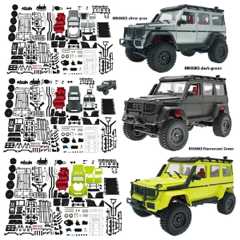 Mangniu MN86KS full scale 1:12 big G four-wheel drive climbing car G550 4*4 assembled KIT remote control toy car.