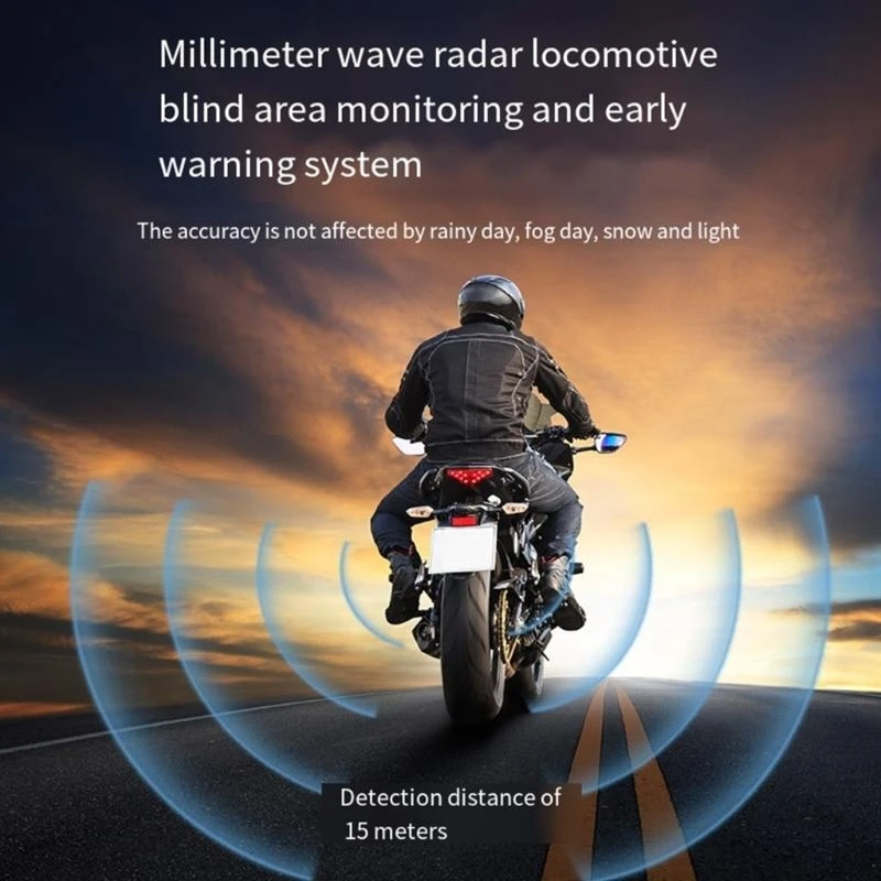 

P5ED 24Ghz Millimeter Detection IP67 Waterproof Motorbike Blind Detection System BSD Distance Assistant Lane Changing Warning