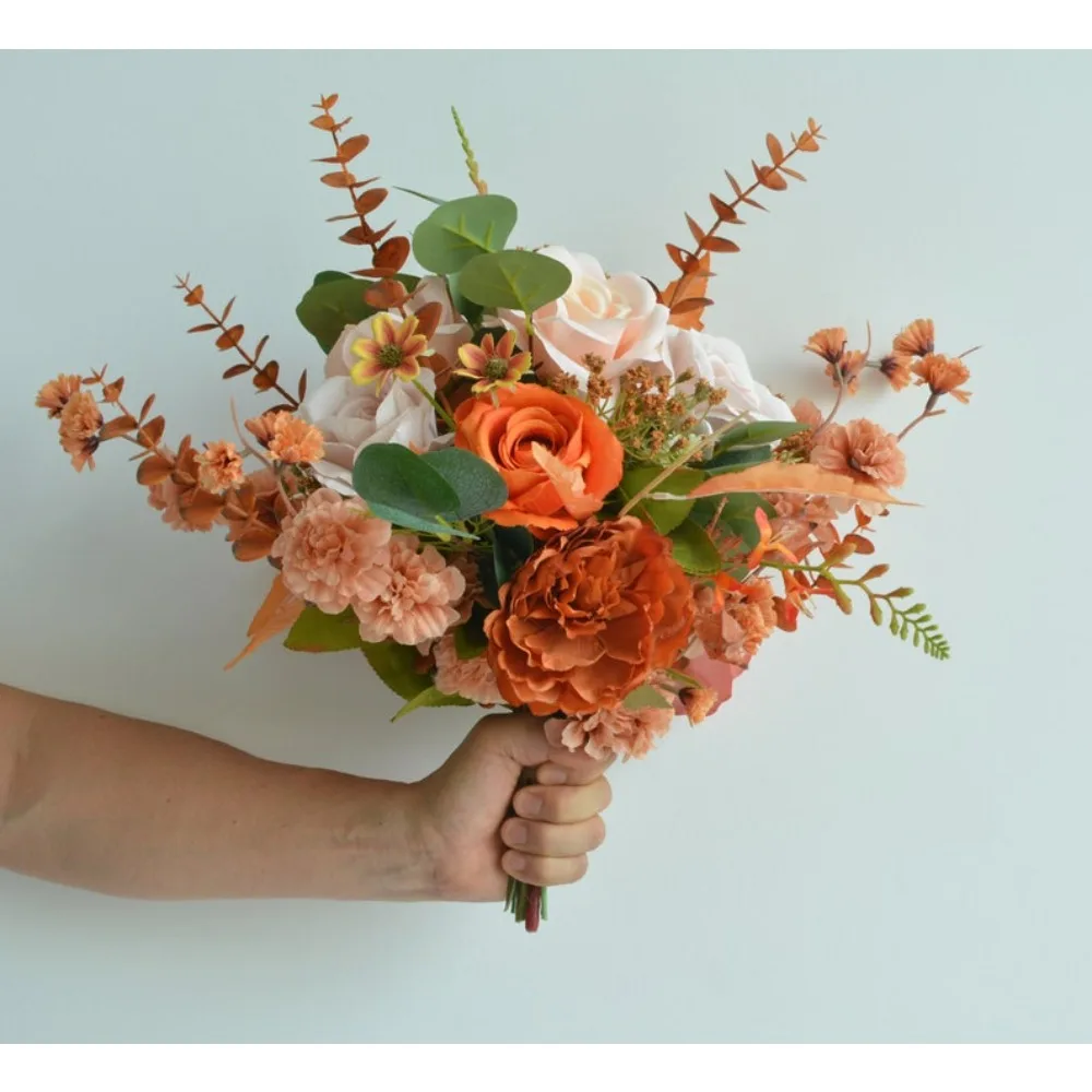 Dried Flowers,Bridal Bouquet Fall Wedding Flowers Boho Bouquet Rust Terracotta Pink,Dried Flowers