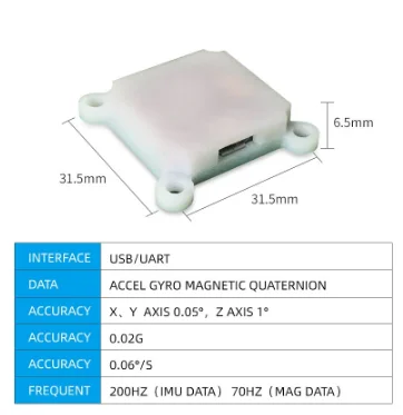 ROS Robot 9DOF MEMS IMU Sensor TTL Serial USB Port Interface Module Gyro Accel Magnetic AHRS