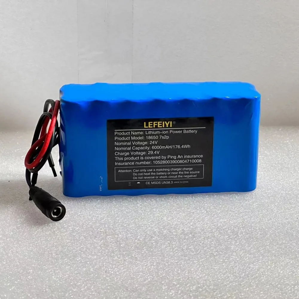 Akumulator litowo-jonowy 24 V 6,0 Ah 7S2P 18650 29,4 V 6000 mAh elektryczny skuter motocyklowy z skuterem BMS samobalansującym