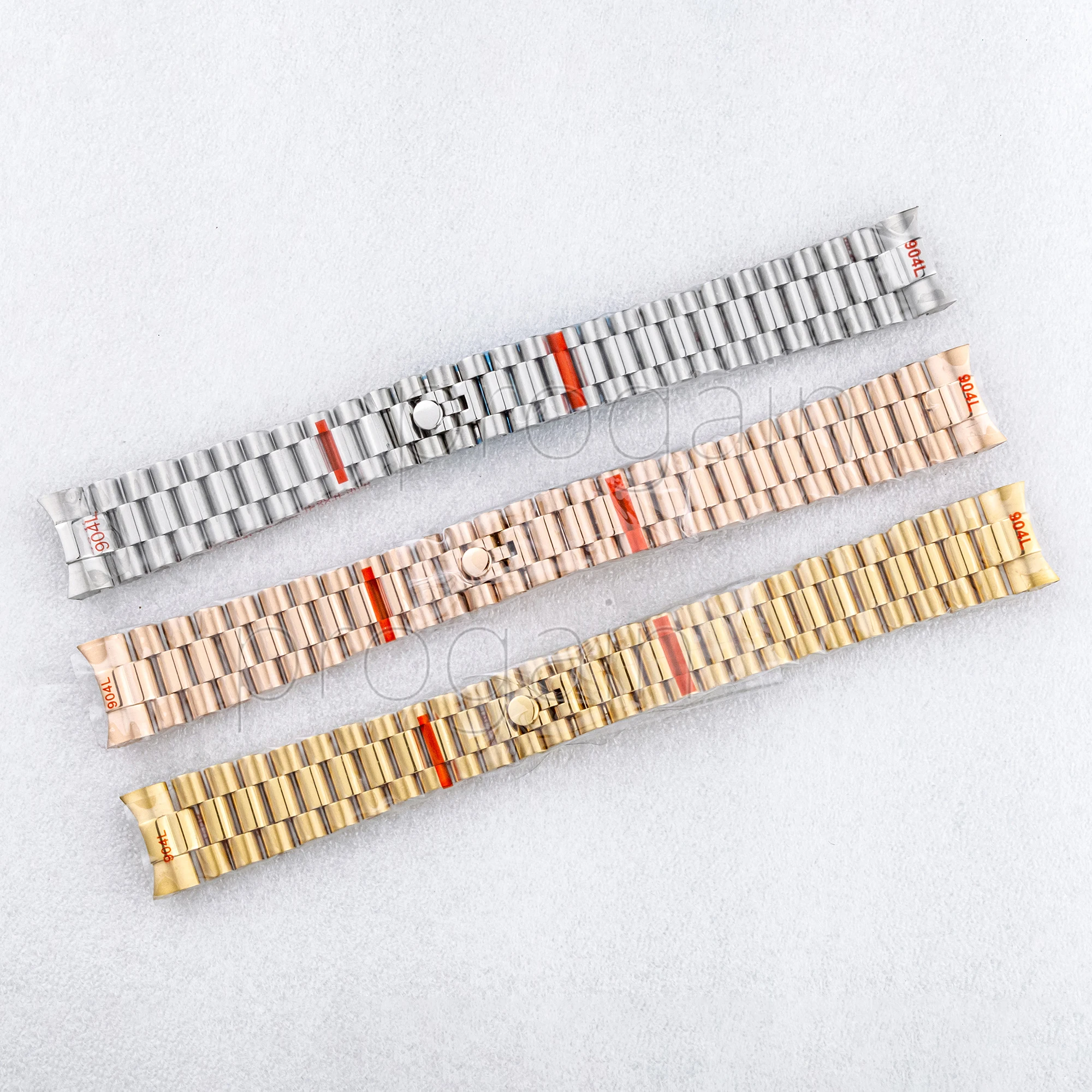 20mm President Strap Stainless Steel Bracelet Band Wristband Mod Parts for Datejust Accessories Replacements Repair Tools