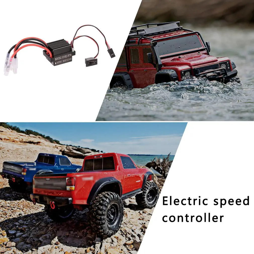 5V/2A BEC 320A 2-3S Waterproof Brushed ESC Electric Speed Controller Suitable for 1:10 Scale RC Car For Boat