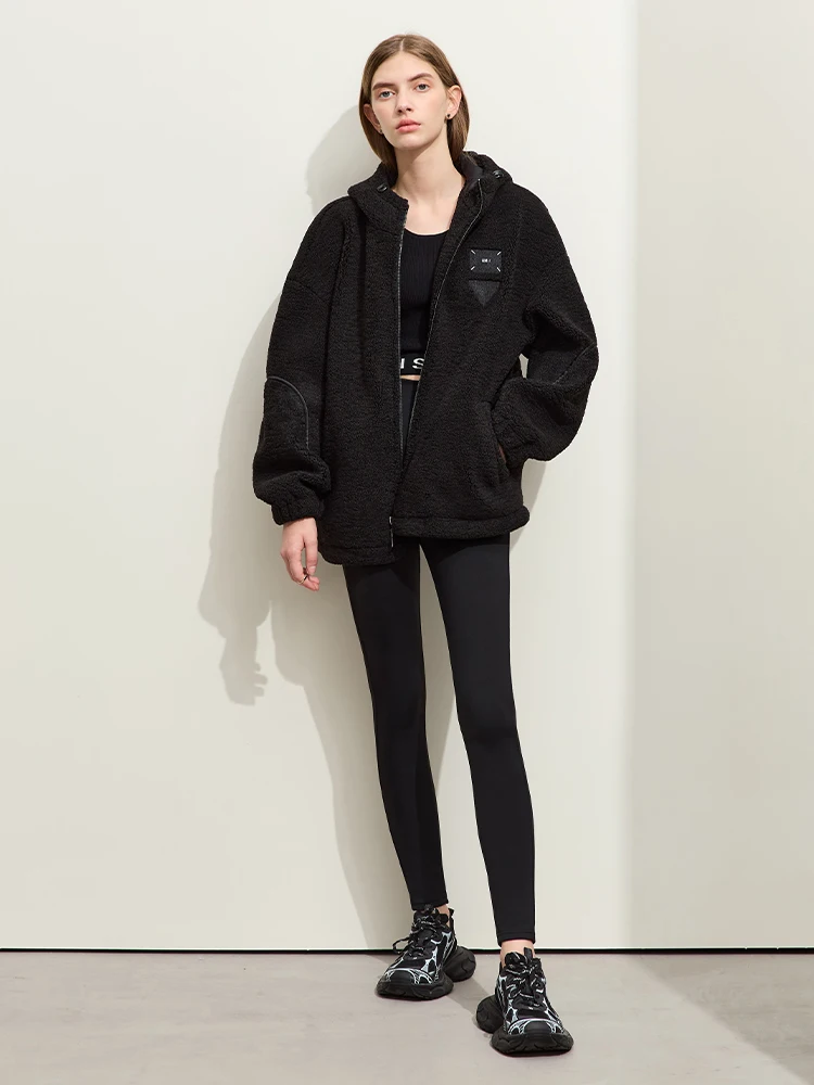 Damskie spodnie do jogi z podszewką, dopasowane, z elastycznym pasem, wzór pierścienia Möbiusa, długie spodnie, uniwersalne, zimowe, modne.